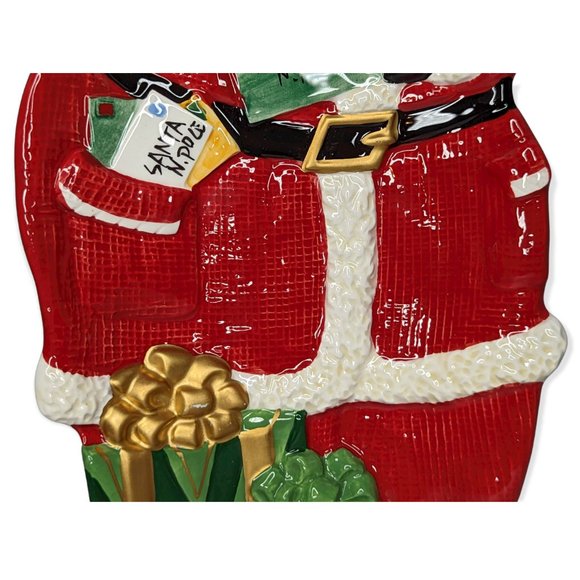 Fitz & Floyd Essential Snack Therapy Santa Plate - Picture 4 of 11